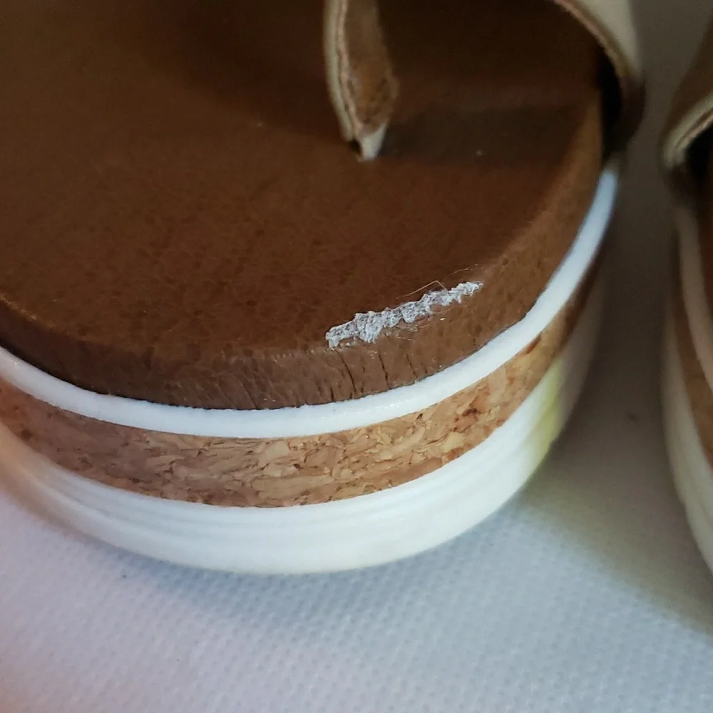 Adrienne Vittadini Sport Beige Summer Sandals 7.5 - Picture 15 of 15